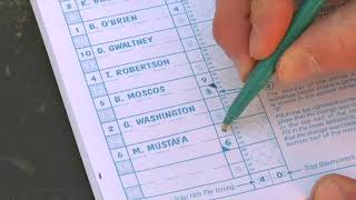 How to Note Substitutions on a Baseball Scorecard [upl. by Tound840]