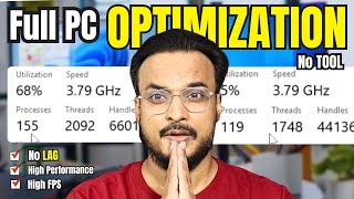 Full PC 🚀OPTIMIZATION For Performance amp GAMING  Fix LAG 2025 [upl. by Marna]