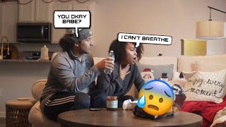 Choking Prank On My Boyfriend CUTE REACTION [upl. by Bidget785]