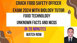 FOOD TECHNOLOGY MCQS   FOOD SAFETY OFFICER 2024  fso foodsafetyofficer foodsafety fso2024 [upl. by Nord5]