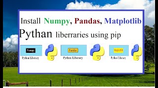 Installation of Python liberaries Pandas numpy and matplotlib using pip pythontutorials [upl. by Gaige]