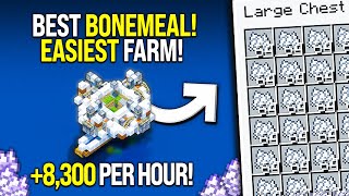 BEST BONEMEAL FARM In Minecraft Tutorial  EASY  8300HR [upl. by Anhpad254]