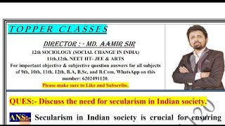 Discuss the need for secularism in Indian society  aamir sir patna [upl. by Aryahay]