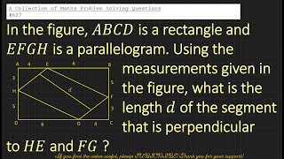 Length of the Segment  Area  Perimeter  Competition Maths  Math Contest Problems  KS4 Maths [upl. by Bausch]