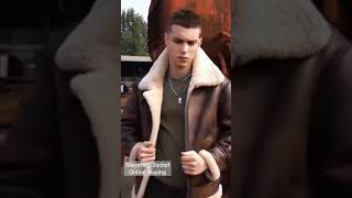 Denny amp Dora Mens Brown Shearling Winter Jacket [upl. by Map165]