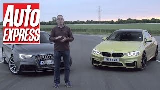 BMW M4 vs Audi RS5 epic track battle [upl. by Novj]