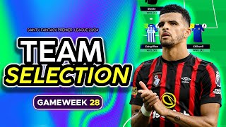 FPL GAMEWEEK 28 TEAM SELECTION  Transfers amp Captain Options  Fantasy Premier League Tips 232024 [upl. by Wessling382]