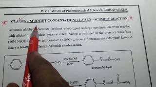 ClaisenSchmidt Condensation  Mechanism and its applications [upl. by Eedebez]