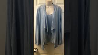 Talbots Womens Blue Tank Top amp Asymmetrical Cardigan Set Lightweight NWT talbots cardigan tank [upl. by Annodas]