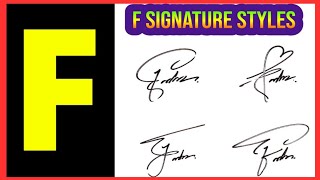 F signature style  F letter signature style  F signature easy [upl. by Sumetra]