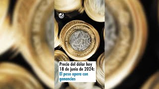 Precio del dólar hoy 18 de junio de 2024 El peso opera con ganancias [upl. by Yttap]