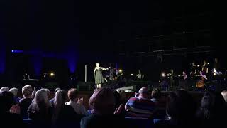 Mireille Mathieu  Pardonnemoi ce caprice denfant acapella at Moscow 14032018 [upl. by Ralfston]