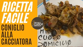 Coniglio alla cacciatora rivisitato 🐇  Secondo di carne veloce e gustoso [upl. by Anaila181]