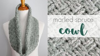 How To Crochet The Marled Spruce Cowl [upl. by Mert904]