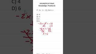 ASVABPiCAT Math Knowledge Practice Test Question Solving Equations acetheasvab with grammarhero [upl. by Stefan]