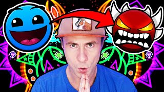 EASY to EXTREME DEMON CHALLENGE  Geometry Dash [upl. by Kenric]