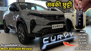 Tata Curvv Accomplished S Petrol MT 2024 Model Review ✅ Tata Curvv 2024 All Details [upl. by Llib439]