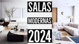 50 SALAS MODERNAS  DECORACIÓN DE INTERIORES 2024  TENDENCIAS ESTILOS Y DISEÑOS [upl. by Aneleasor583]