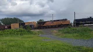 A Pair of Union Pacific Engines on EB Manifest [upl. by Shaper]