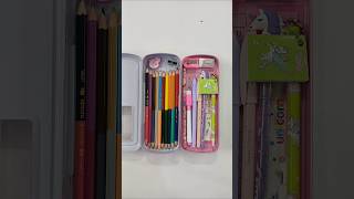 Marvelous unicorn pencil box with Stationery filling pencil pen stationery pencilcase filling [upl. by Tess]