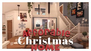 Affordable Christmas home  Bloxburg  No advanced placing  No large plot [upl. by Aneehsal]