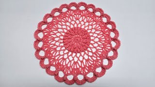 How To Crochet Beautiful EASY Mandala Doily Tutorial  Free Crochet Tutorial [upl. by Philps884]