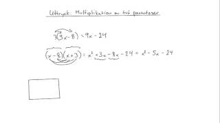 Matematik 2b Multiplikation av parenteser [upl. by Alberta404]