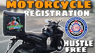 MOTORCYCLE REGISTRATION RENEWAL  LTO VEHICLE REGISTRATION  NO HUSTLE  PAPISY VLOG [upl. by Rudwik756]