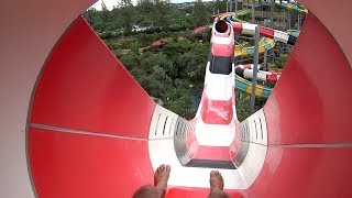 Coaster Volcano Water Slide at Jogja Bay Waterpark [upl. by Newra]