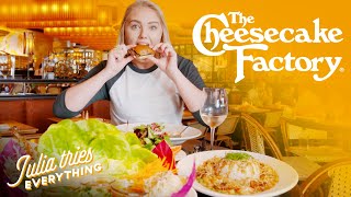 Trying 40 Of The Most Popular Dishes From The Cheesecake Factory Menu  Delish [upl. by Ayahsey]