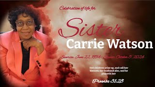 Homegoing Services for Sister Carrie Watson  October 12 2024 [upl. by Enrev]