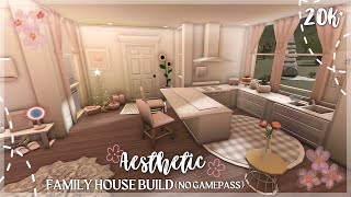 20K BLOXBURG MODERN AESTHETIC FAMILY HOUSE BUILD NO GAMEPASS [upl. by Aihcats57]