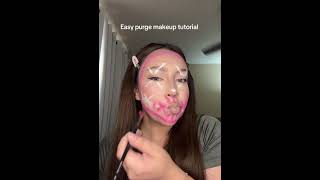 purge purgemakeup pinkpurgemakeup easyhalloweenmakeup easypurgemakeup halloween [upl. by Christean]