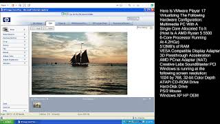 HP Image Zone Plus On VMware Player 17 WinXP [upl. by Ikkin]