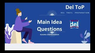 Reading Comprehension TOEFL ITP Main Idea Questions [upl. by Jordana]