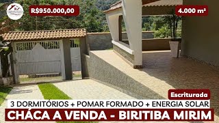 Chácara 4000 m² a venda  escritura  R950 Mil Biritiba Mirim SP [upl. by Ceciley]