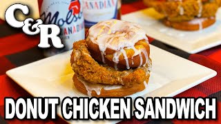 DIY KFC Donut Chicken Sandwich 🍩🍗 🥘 Cook amp Review [upl. by Howlend]