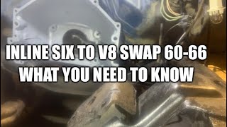 Inline Six to V8 Swap  What you need to know 6066 Chevy GMC SBC amp keep your factory 34 speed [upl. by Bithia]