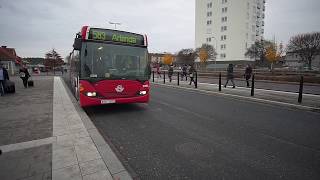 Sweden Stockholm ride with bus No 583 from Märsta to Arlanda 4X escalator 1X elevator [upl. by Aniham724]