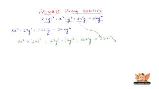 How to factorise using the identity xy3x3y33x2y3xy2 [upl. by Bast]