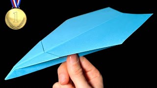 HOW to make a paper airplane that flies far  origami plane craft BOSSK [upl. by Nauqes]