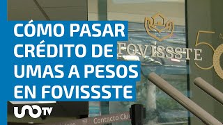 De UMAS a pesos así puedes reestructurar tu crédito Fovissste para que sea a pagos fijos [upl. by Aitas549]