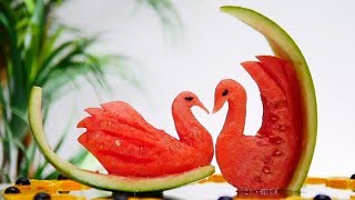 Watermelon Art  Creative Ideas with Fruit  J Pereira Art Carving [upl. by Ayiak354]