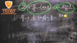 Ecuación con fracciones multiplicando a paréntesis UD06 Matemáticas 2º ESO Academia Usero [upl. by Skilken]