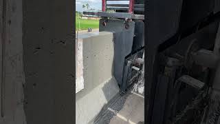 Concrete Crash Barrier casting using Paver [upl. by Auqinu]