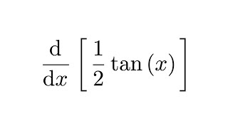 Derivative of 12tanx [upl. by Nesnaj151]