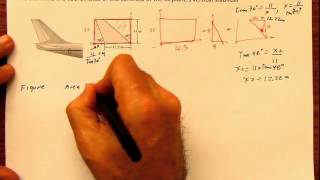 Study Set 908 Centroid of the Areas by composite figures Airplane stabilizer [upl. by Nevaed]