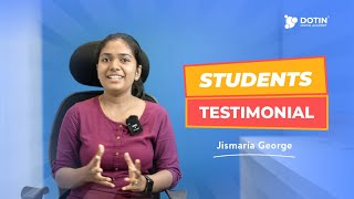 Students Testimonial  Jismaria George  Dotin Academy  Digital Marketing Course in Thrissur [upl. by Lacee]