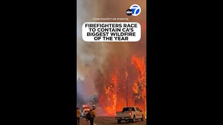 Firefighters battle massive Park Fire in California [upl. by Tarrah535]