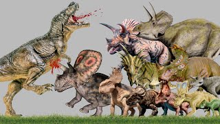 Horned Dinosaurs Size Comparison  Ceratopsian Dinosaurs  Beaked Dinosaurs [upl. by Kiel]